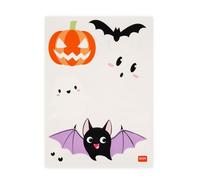 Legami - Juego de 35 pegatinas de Halloween para ventanas, pegatinas electrostáticas, decoración de ventanas, vidrieras de terror, adornos de ventana reposicionables y reutilizables