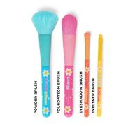 Legami - Juego de 4 brochas de maquillaje, Oh My Glow! Tema Daisy, incluye Powder Brush, Foundation Brush, Eyeshadow Brush, Eyeliner Brush, Eyeliner Brush, 100% Vegan, Formato de Viaje