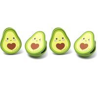 Legami - Juego de 4 Clips Cerrar Paquete, para Cerrar Paquetes, 4,3 x 5,5 cm, Tema Aguacate (Paquete de 2)