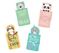 Legami - Juego de 4 marcapáginas magnéticos Never Stop Reading, 2,5 x 4,5 cm, de plástico y plastoferrita, se fijan a la página con simplicidad y precisión