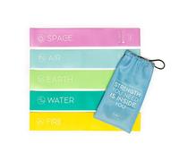 Legami - Juego de 5 Gomas de Fitness, 5 Niveles de Resistencia, Manual con Instrucciones de Ejercicio y Funda Incluidas, 30 x 5 cm