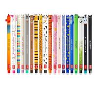 LEGAMI - Juego de 6 bolígrafos de gel borrables con tinta de borrado termosensible, de tinta y diseños de barril, punta de 0,7 mm, diseños Savannah + Under the Sea