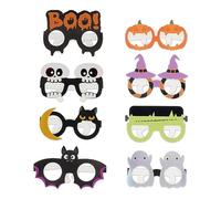 Legami - Juego de 8 gafas de Halloween de papel, 8 formas diferentes con temática de Trick or Treat, talla única