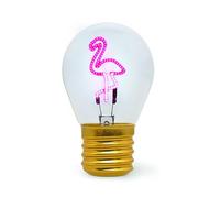 Legami - Lámpara de Mesa en Forma de Bombilla, recargable con Cable USB, inalámbrica, Ficción de Bombilla, Tema Flamingo, 6,8 x 10,3 cm