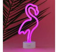 Legami - Lámpara Led Efecto Neón, It's a Sign, Tema Flamingo, Doble Alimentación, Cable Tipo-C (Incluido) o Pilas (no Incluidas), Lámpara de Mesa
