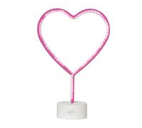 Legami - Lámpara LED efecto neón, It's a Sign, H 30,5 cm, tema Heart, doble alimentación, cable USB (incluido) o pilas (no incluidas), lámpara de mesa, luz multicolor