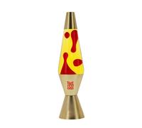 Legami - Lava Lamp Magmastic, lámpara de lava con efecto relajante, líquido amarillo lava roja, bombillas incluidas, diámetro 11 cm, altura 36,3 cm, tema Gold
