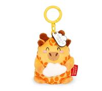 Legami - ¡Llavero Super Soft! Tema Giraffe, Llavero de Peluche, Colgante con Mensaje Grabado y Mosquetón de Zinc, 7x11 cm