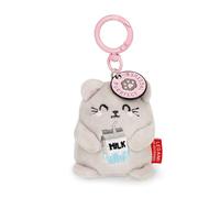 Legami - Llavero Super Soft! de tema Kitty, llavero de peluche, colgante con mensaje grabado y mosquetón de zinc, 7 x 11 cm, gris, S