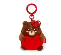 Legami - Llavero Super Soft! con tema Teddy Bear, llavero de peluche, colgante con mensaje grabado y mosquetón de zinc, 7 x 11 cm, marrón, S