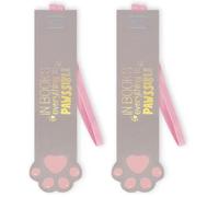 Legami - Marcapáginas con elástico, papel certificado FSC, tema Kitty Paw, sujeta el sengo y el libro cerrado, 4,7 x 17,5 cm (Paquete de 2)