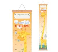 Legami - Metro de pared Dream Big Little One, metro colgante para medir la altura de los niños, hasta 160 cm, 41 pegatinas incluidas, con listones de madera, tema jirafas