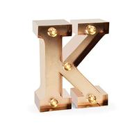 Legami - Mini letra decorativa luminosa, gancho trasero para colgar en la pared, botón ON/OFF, 3 pilas ya incluidas, luz color blanco cálido, K