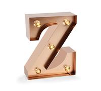 Legami - Mini letra decorativa luminosa, gancho trasero para colgar en la pared, botón ON/OFF, 3 pilas ya incluidas, luz color blanco cálido, Z