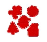 Legami - Moldes para galletas navideñas, juego de 5 formas diferentes con sello, aptos también para niños