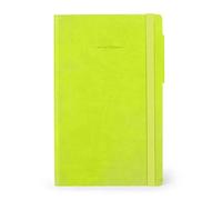 Legami - My Notebook, Cuaderno de rayas de 6 mm, Chartreuse, Medium, papel certificado FSC, 192 páginas, tapa blanda, cierre elástico, 13 x 21 cm