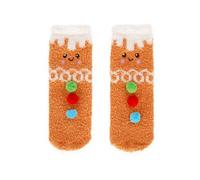 Legami - Navidad ¡It's a Match! Calcetines antideslizantes para niños y adultos, tema Gingerbread, 26-34