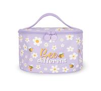 Legami - Neceser Hello Beauty, Tema Bee, Neceser Espacioso, Cremallera, Bolsillos Interiores, Soportes para brochas, Neceser de Viaje, 21 x 19 cm