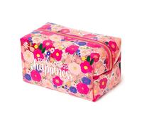 Legami - Neceser para Maquillaje, Maquillaje Queen, 18 x 14 cm, de Metal y TPU, Tema Flowers, Gran Capacidad, Cierre con Cremallera