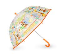 Legami - Paraguas infantil Dancin' In The Rain, Tema Jungle, Estructura Cortaviento, Apertura Manual, Cierre de Tela con Espacio para Nombre, Asa de Gancho, 73x65 cm
