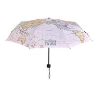 Legami - Paraguas plegable, Ø 100 cm, de poliéster, estructura de acero negro, mango de plástico, ligero, estructura a prueba de viento, funda incluida, Travel, Small, Casual