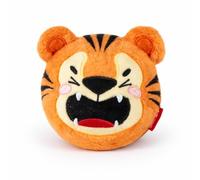 LEGAMI Pelota de peluche con diseño de tigre, color naranja con rayas negras