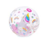 Legami - Pelota de Playa Hinchable, Pelota Hinchable de PVC, Suave para niños, Pelota Hinchable para Fiestas de Playa con Unicornio, Hinchable para Jugar fútbol y Voleibol, diámetro 40 cm