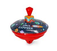 Legami - Peonza Spin Me Round, Juguete Mini peonza, Tema Space Explorer, Universo Nave Espacial, Gadget Regalo cumpleaños, Juego para niños, diámetro 13 cm
