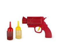 Legami Pistola Dispara 2 recipientes para Salsas Reutilizables, ABS PE, Multicolor, 22x16,5 cm
