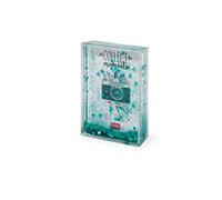 Legami Portafotos con Purpurina en PC y líquido, Variante Blue Glitter, 6,2x9,4 cm