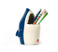 Legami - Portalápices de cerámica, Tema Shark, Desk Friends, Pintado a mano, Idea para regalo, Organizador de escritorio