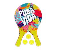 Legami - Raquetas de playa, 2 raquetas y 3 pelotas, raquetas de playa, empuñadura ergonómica, funda incluida, para adultos y niños, 23 x 38 cm