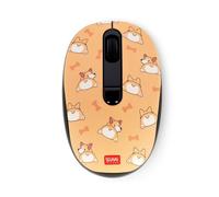 Legami - Ratón Inalámbrico con Receptor USB Ultra Compacto, Tema Corgi, 3 Opciones de Velocidad, Material ABS, Conexión Inalámbrica hasta 10 m