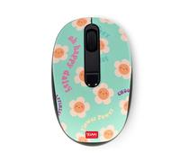 Legami - Ratón Inalámbrico con Receptor USB Ultra Compacto, Tema Daisy, 3 Opciones de Velocidad, Material ABS, Conexión Inalámbrica hasta 10 m