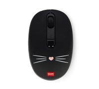 Legami - Ratón Inalámbrico con Receptor USB Ultra Compacto, Tema Kitty, 3 Opciones de Velocidad, Material ABS, Conexión Inalámbrica hasta 10 m