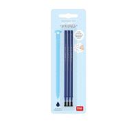 Legami - Recambio para bolígrafo de gel borrable, juego de 3 piezas, altura 13 cm, tinta termosensible azul, punta 0,7 mm