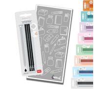 Legami - Recargas de gel para bolígrafo de gel borrable con sobre de Tinte Ink (Negro (Paquete doble))