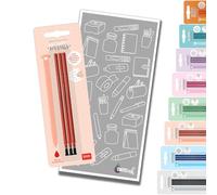 Legami - Recargas de gel para bolígrafo de gel borrable con sobre de Tinte Ink (Rojo (Paquete individual))