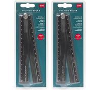 Legami - Regla plegable de aluminio, doble uso: medición en centímetros (30 cm) y en grados (180°) (Paquete de 2)