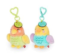Legami - Set de 2 llaveros con peluche supersuave. Tiny, edición limitada para San Valentín, regalo para parejas, colgante con mensaje grabado y mosquetón de zinc