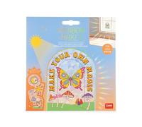 Legami - Set de 4 adhesivos electrostáticos para ventanas Rainbow Maker, adhesivos para ventanas, reposicionables, reutilizables, no dejan marcas, 15 x 15 cm