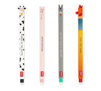 Legami Set de 4 Bolígrafos de Gel Borrables - Erasable Pen, Farm