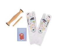 Legami - Set para Reflexología Podal - Set de Reflexología para los Pies, con Calcetines Ilustrados, Rodillo Masajeador, Palillo para Presiones Específicas, Hoja Ilustrada