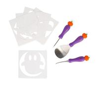 Legami - Set para Tallar Calabazas de Halloween, 8 Piezas, Herramientas de Talla Creativa, Herramientas DIY, Kit para Vaciar Calabazas, Cuchillo, Cuchara, Punzón, 5 Plantillas Incluidas