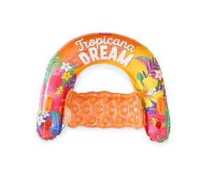 Legami - Silla Hinchable, colchón Hinchable para Piscina, mar, Hamaca Flotante, Silla de Piscina, Tropicana Dream, hasta 90 kg, 110 x 98 cm
