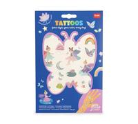 Legami - Tatuajes temporales para niños, tema Fairy, lavables, resistentes al sudor y al agua, con detalles de purpurina, fáciles de aplicar, respetuosos con la piel, dermatológicamente testados