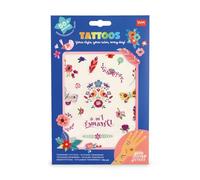 Legami - Tatuajes temporales para niños, tema Flowers, lavables, resistentes al sudor y al agua, con detalles de purpurina, fáciles de aplicar, respetuosos con la piel, dermatológicamente testados