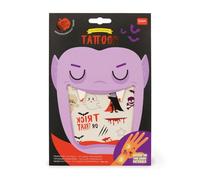 Legami - Tatuajes temporales para niños, tema Halloween, lavables, resistentes al sudor y al agua, con detalles de purpurina, fáciles de aplicar, respetuosos con la piel, dermatológicamente testados