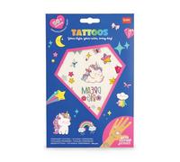 Legami - Tatuajes temporales para niños, tema Unicorn, lavables, resistentes al sudor y al agua, con detalles de purpurina, fáciles de aplicar, respetuosos con la piel, dermatológicamente testados