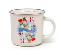 Legami - Taza Cuppuccino de porcelana New Bone China, taza de desayuno, taza de café té lavable en lavavajillas, tema King, diámetro 10 cm, capacidad 350 ml